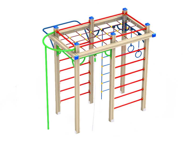 Шведская стенка с шестом