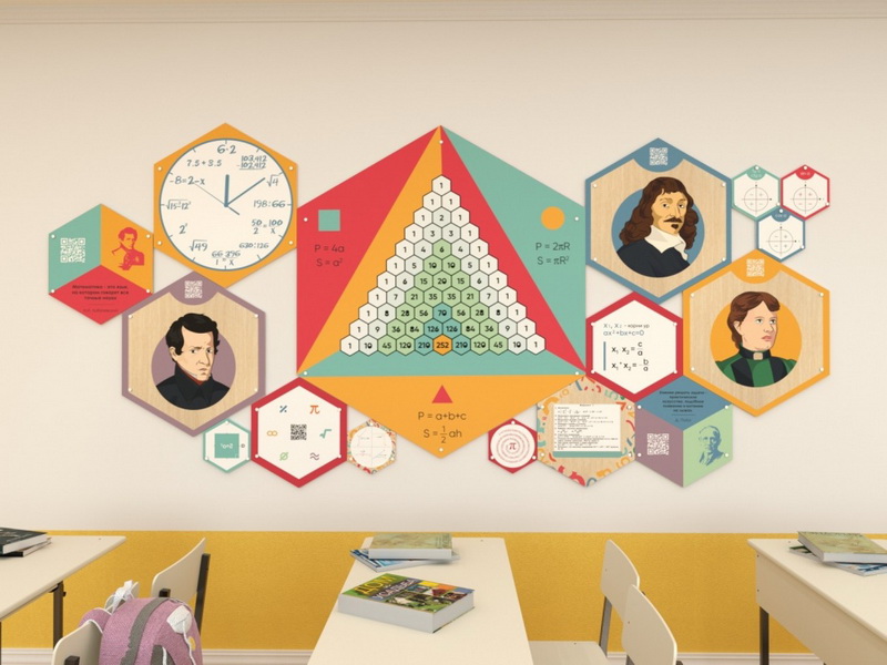 Набор информационно-методических панелей (16 шт.) «Стендум - Математика»