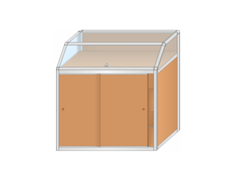 Витрина музейная наклонная