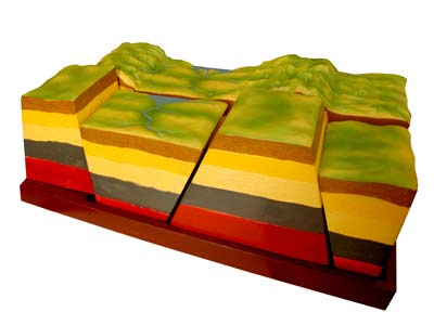 Модель зон разлома ЭДГ-4316 (разрезная)