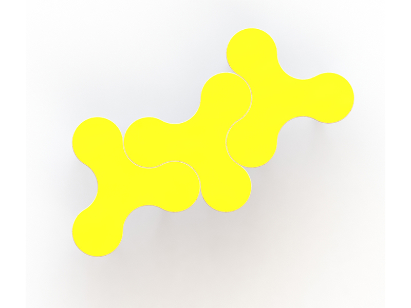 Стол ученический Трансформер "Puzzle" жёлтый