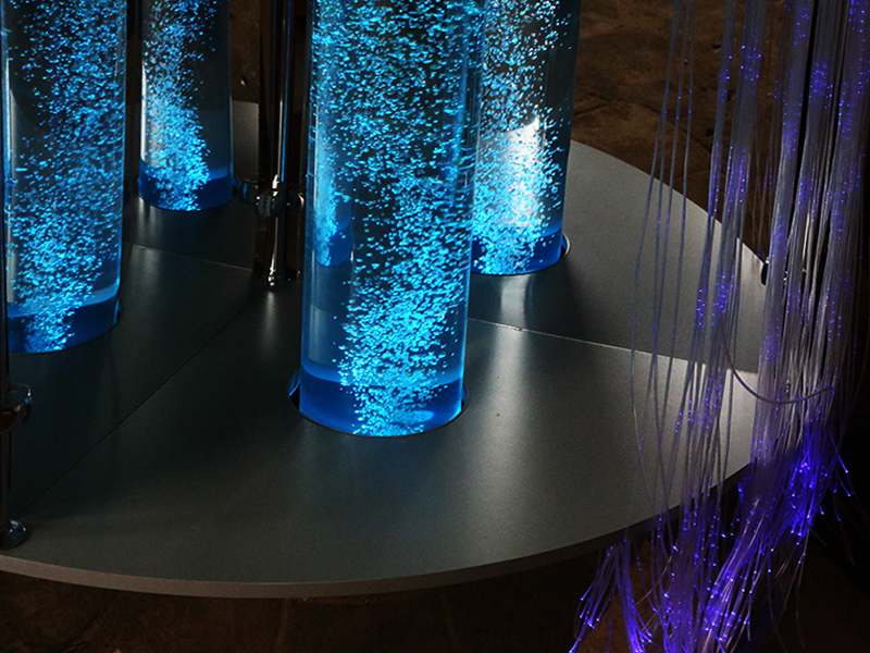 Большой сенсорный уголок с воздушно-пузырьковой колонной 2000х200 мм