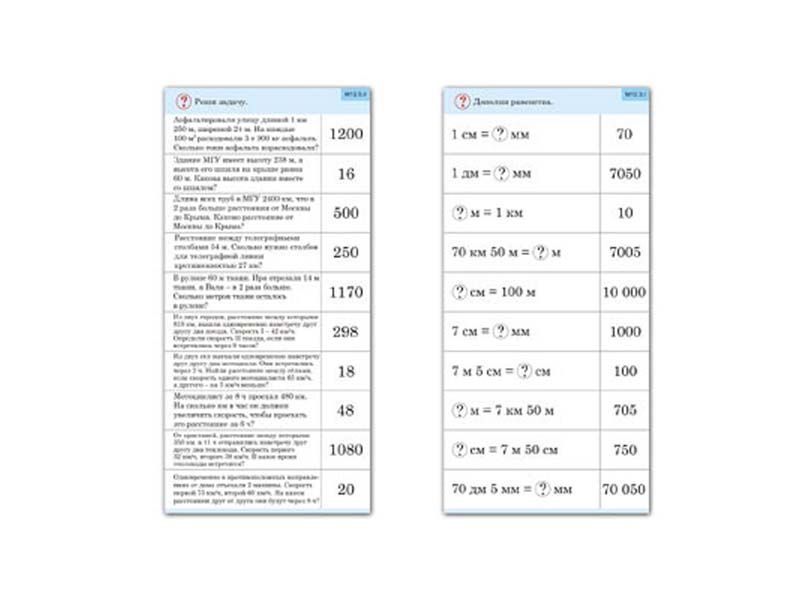 Комплект карточек 10 шт. Обучающий калейдоскоп. Величины