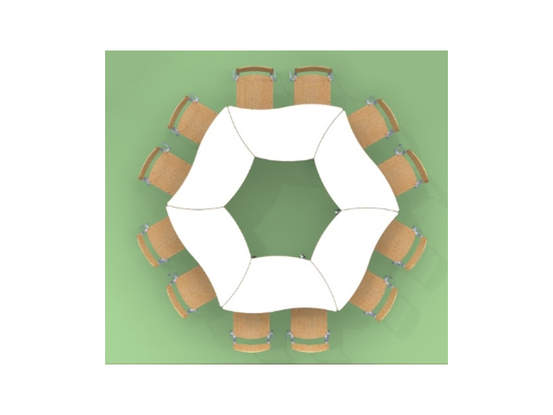 Стол ученический трансформер "Трапеция-Волна"