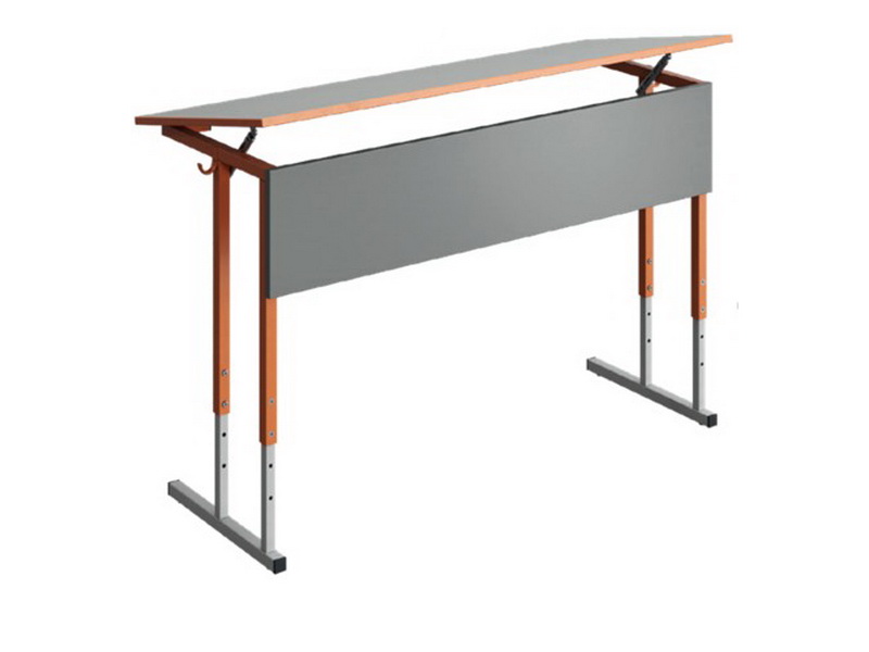 Стол ученический 2-местный "КЛАССИК 2М" на кв.трубе не рег. гр.2, гр.3, гр.4, гр.5, гр.6