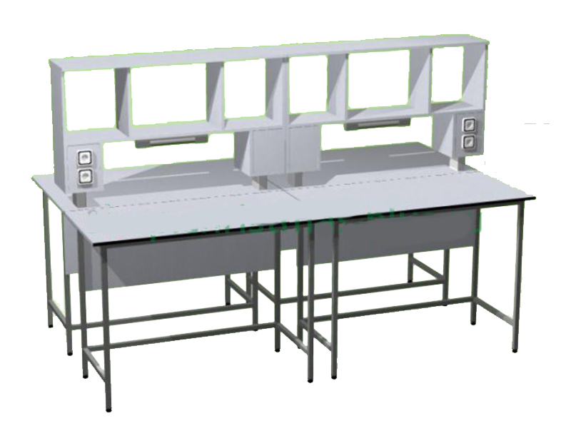 Столы островные химические лабораторные (2400-СОхСл Пластик)