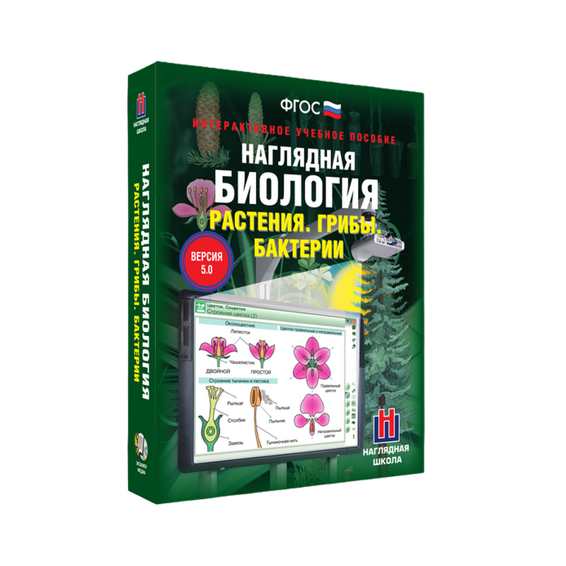 Наглядная биология. Растения. Грибы. Бактерии 6 класс (интерактивное пособие)