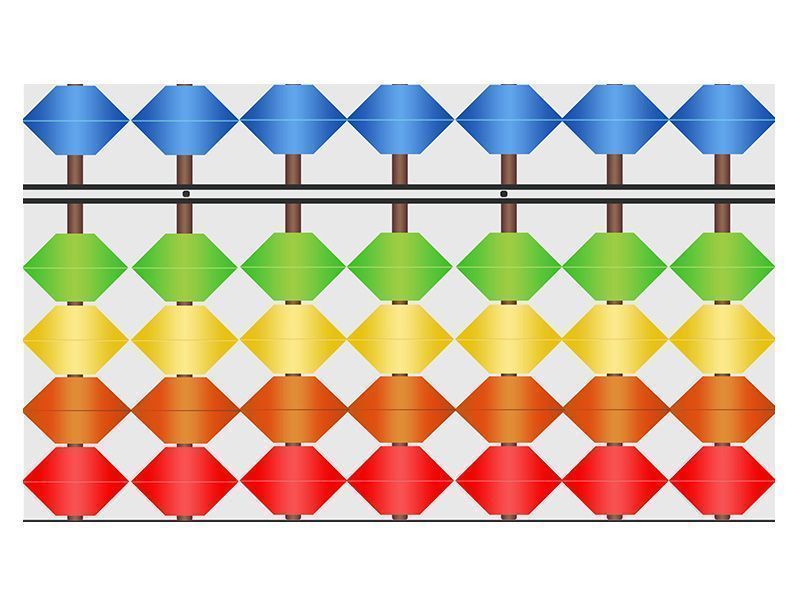 Коврик Абакус для ментальной математики, цветной