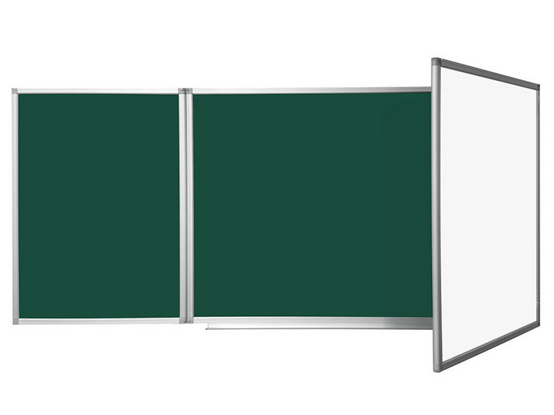 Трехэлементная магнитно-комбинированная доска 100х300 - в премиум профиле