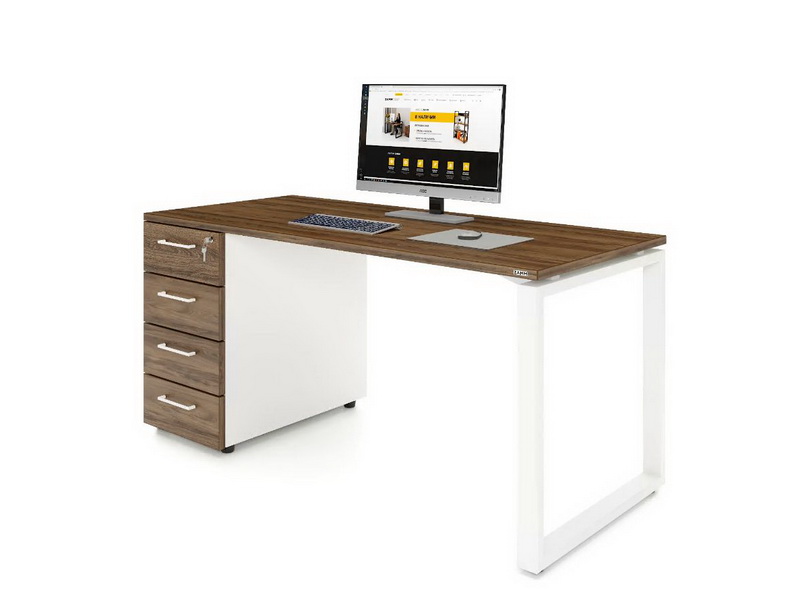 Стол письменный Зета Т4 с тумбой 4 ящика (Тип 1) без аксессуаров