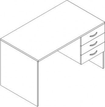 Стол (3 ящика), 120х68х75 см