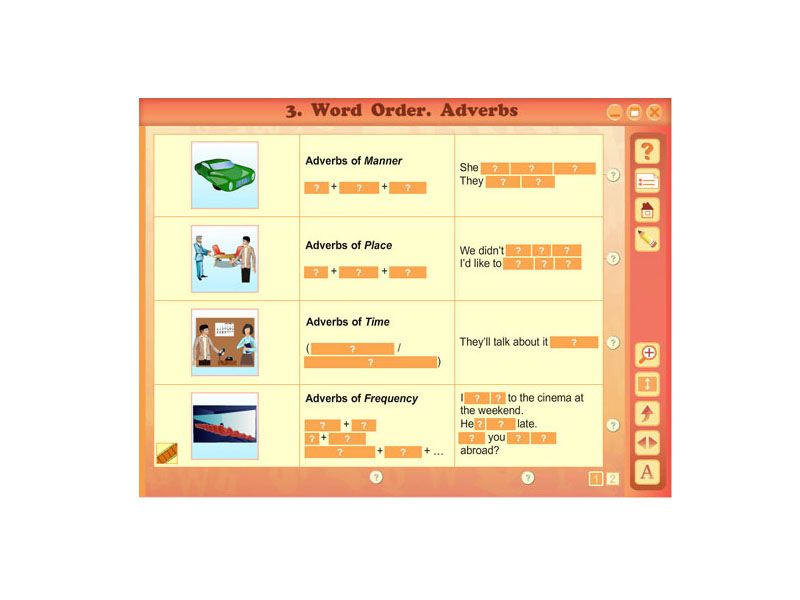 Программно-методический комплекс Интерактивные плакаты. Английский язык. Грамматика: Части речи