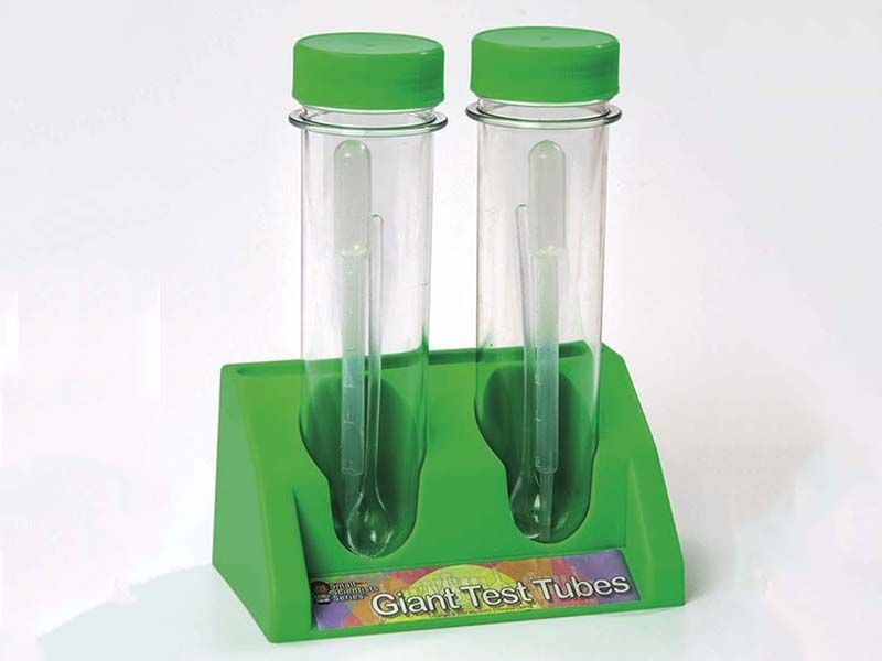 Комплект больших пробирок 17 см на подставке 2 шт