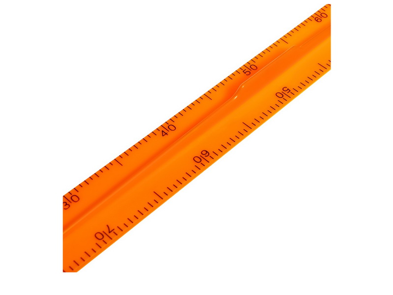 Линейка для школьной доски с держателем, 1 м, оранжевый