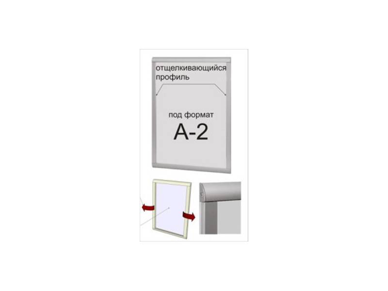 Стенд-рамка А2 42х60 см