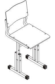 Ученический стул регулируемый по высоте (гр. 5-7)
