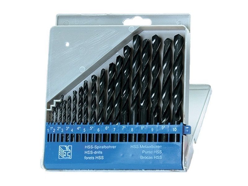 Набор сверл по металлу, 19 шт. (1-10 мм; HSS) SPARTA 723705