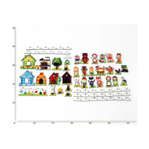 Набор плоскостных фигурок на подставках Сказочные персонажи, 10-15 см