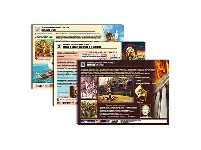 Комплект таблиц "История древнего мира. Ч2", А4, 12 шт.