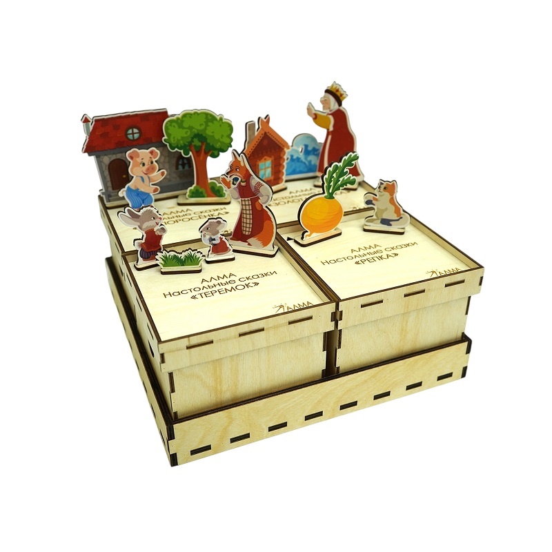 Настольные развивающие сказки (4 коробки)