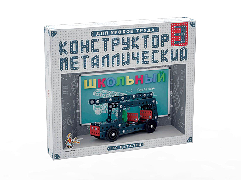 Конструктор школьный №3, 160 деталей