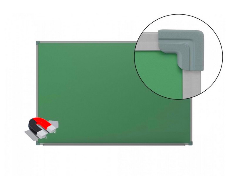 Доска магнитная меловая одноэлементная настенная 100х75 см