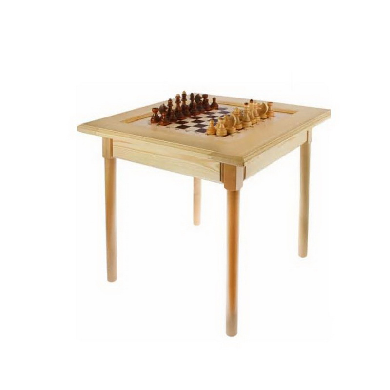 Шахматный стол с фигурами и ящиком 720х720х720 мм