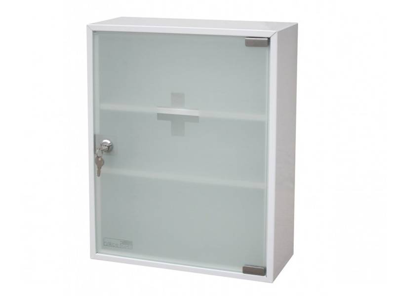Аптечка Office-Force одностворчатая (без наполнения), 3 полки
