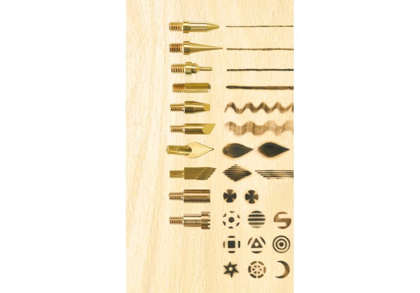 Выжигатель по дереву с насадками Pebaro (20 насадок)