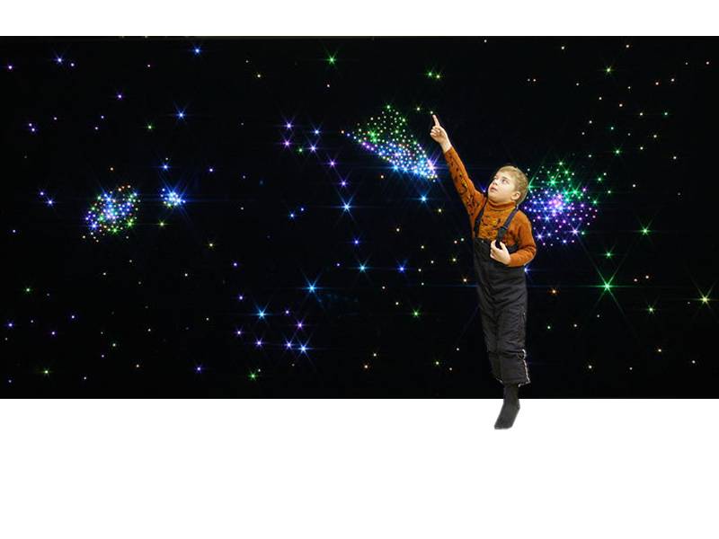 Настенный или напольный фибероптический ковер звездочет, 1350х1000 мм