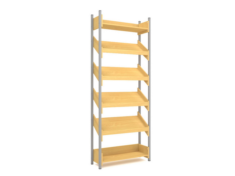 Стеллаж с наклонными полками