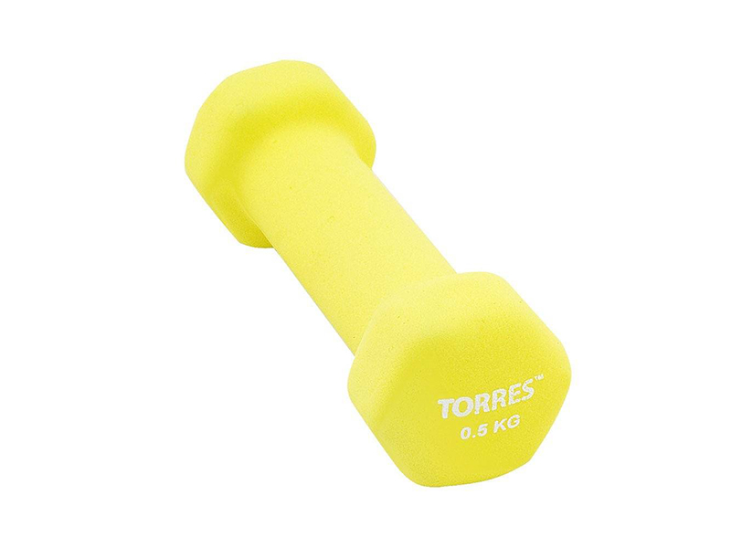 Гантель 0,5 кг желтая