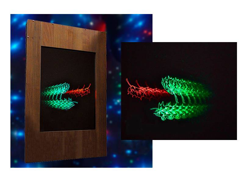 Светозвуковая панель с эффектом падающих листьев 1200х750х100 мм