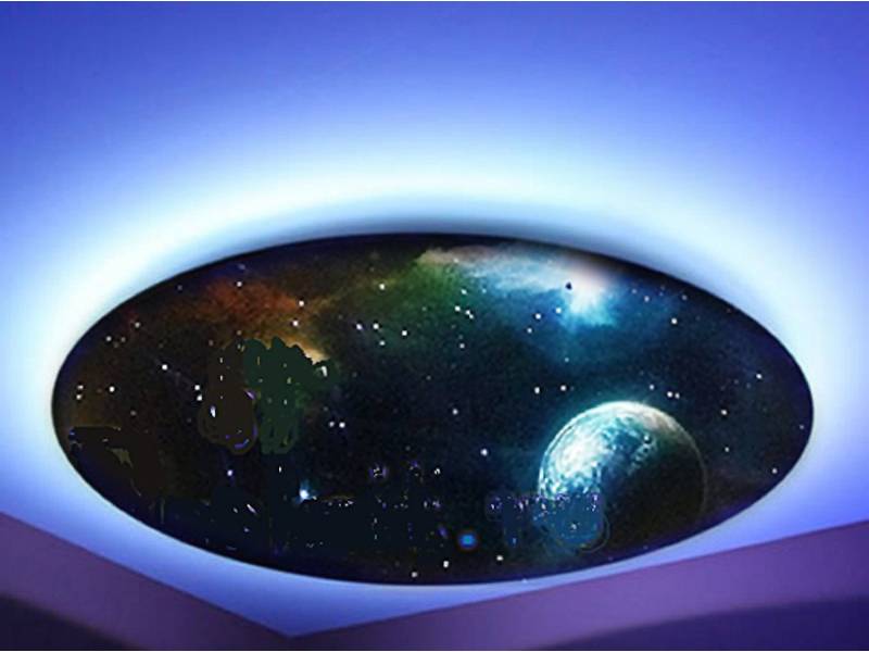 Фибероптический потолочный модуль звездное небо, аэрографический 1200х900х50 мм