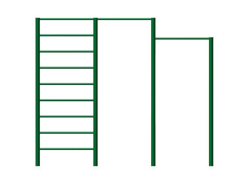 Шведская стенка и два турника (металл)