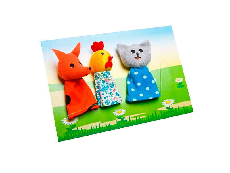 "Кот, Петух и Лиса" (пальчиковые куклы)