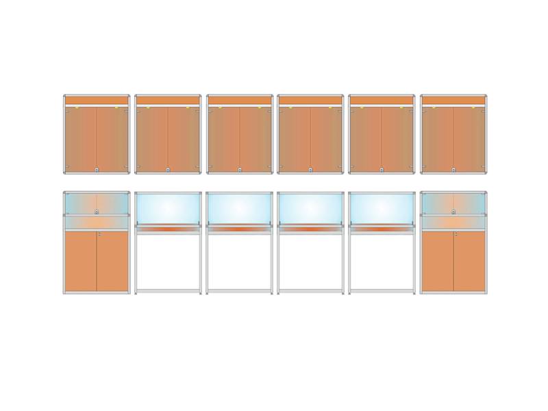 Комплект витрин для патриотического уголка