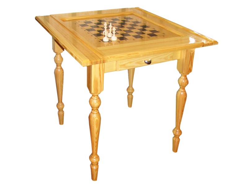 Шахматный стол гроссмейстерский ЛЮКС с фигурами (без ящичков)