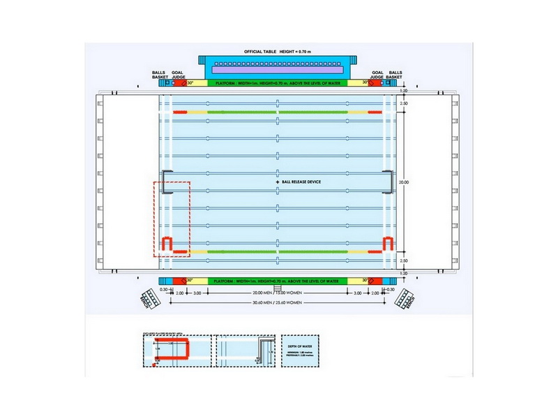 Комплект разметки поля соревновательный 20х25 м (с крепежом)