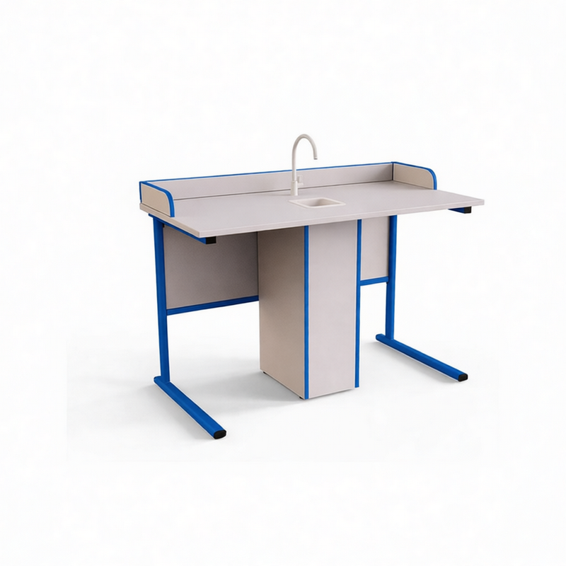 Стол ученический АЛКМ-Лаб21 1200×600 мм с бортом
