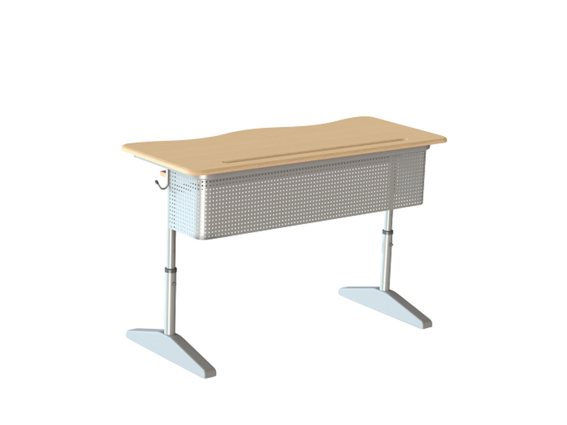 Парта двухместная с полкой и перф. экраном