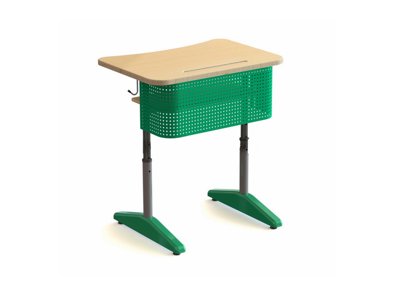 Парта одноместная с полкой и перф. экраном
