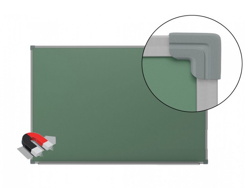 Одноэлементная магнитно-меловая доска 60х90 - алюминиевый профиль
