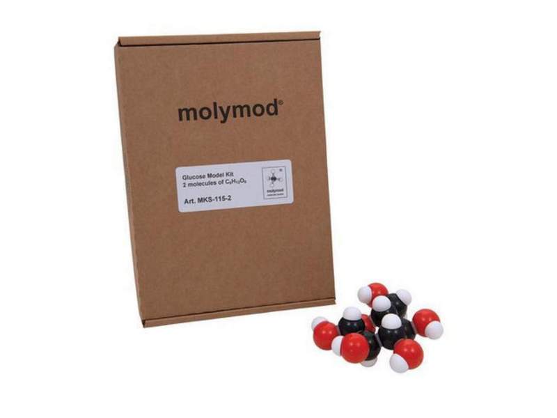 Глюкоза (C6H12O6), сборная модель