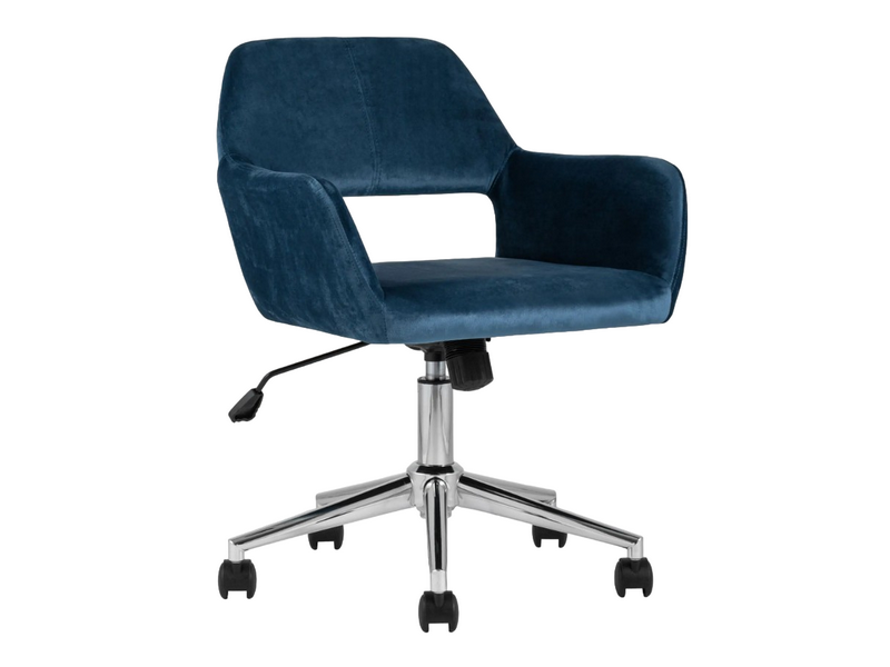 Стул офисный ROSS, велюр, синий
