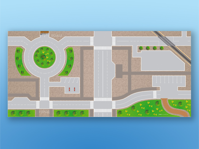 Настольно-напольная игра Азбука дорог + магниты