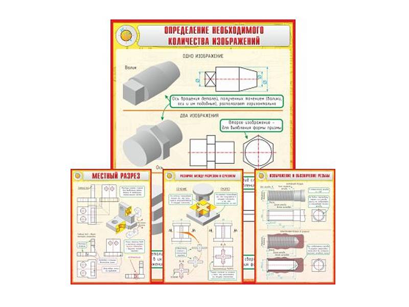 Комплект стендов "Черчение" (18 шт.)