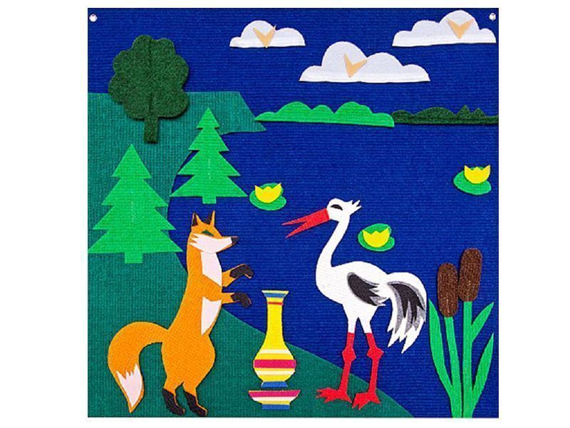 Игра-театр тактильная Лиса и журавль, для детей с проблемами зрения