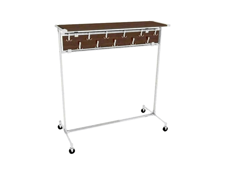 Вешалка напольная передвижная с полкой