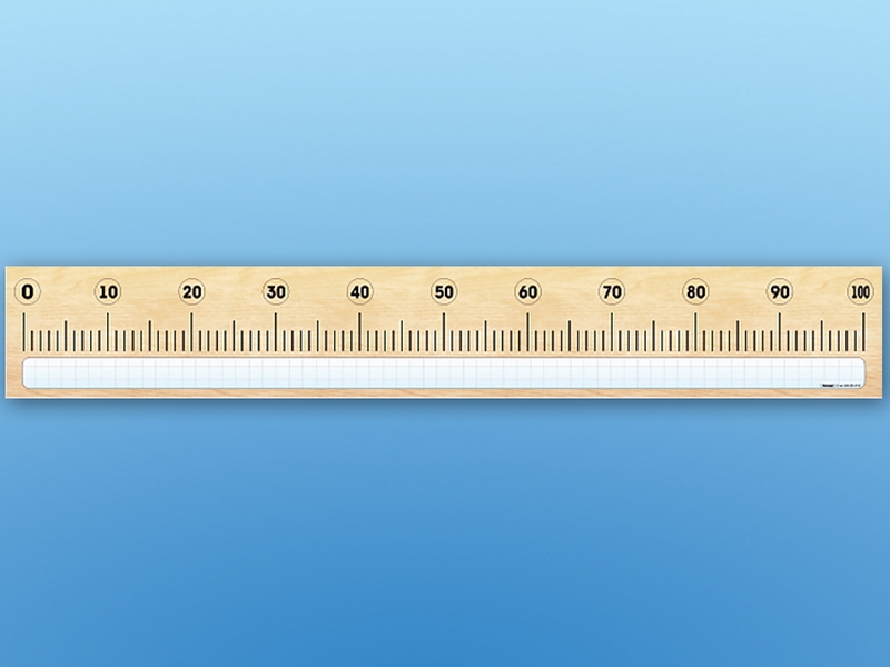 Панно (демонстрационное) магнитномаркерное "Демонстрационная числовая линейка с делениями от 0 до 10